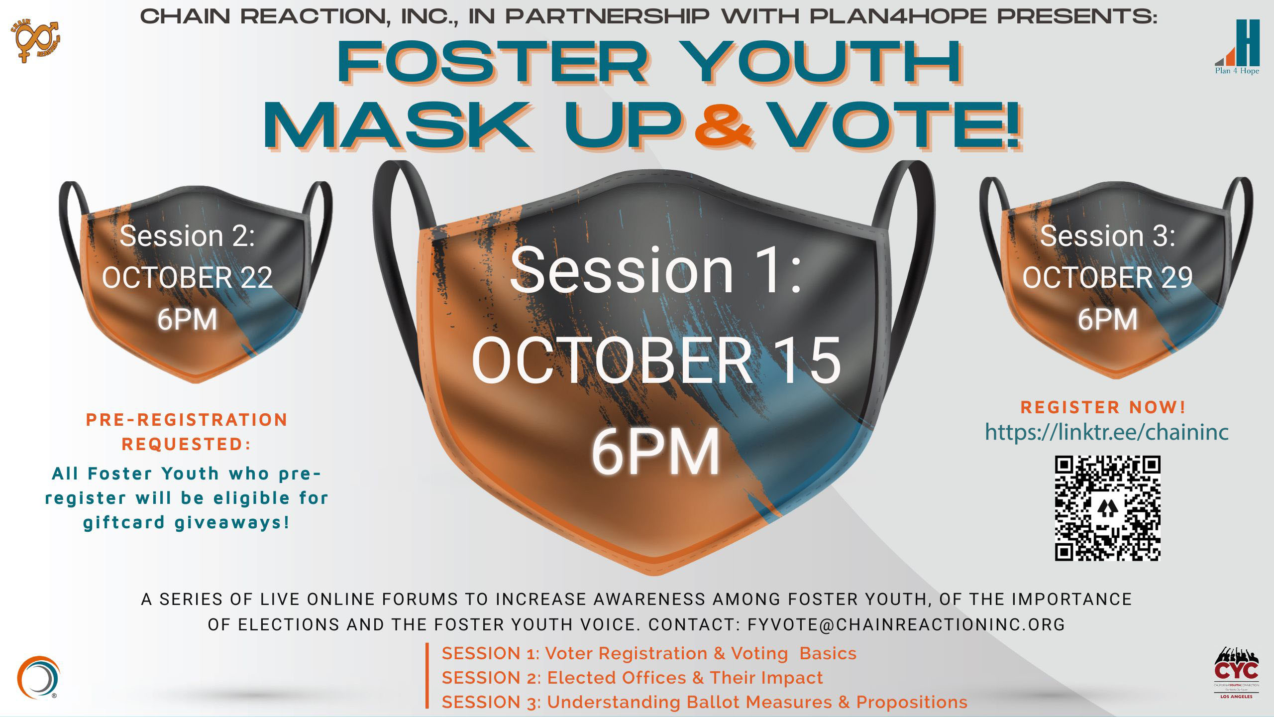 flyer Foster Care Mask Up and Vote
